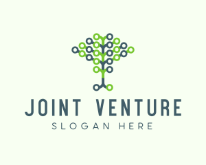 Tech Agricultural Tree Venture logo design