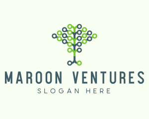 Tech Agricultural Tree Venture logo design