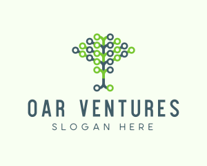 Tech Agricultural Tree Venture logo design