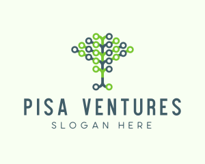 Tech Agricultural Tree Venture logo design