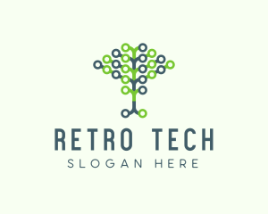 Tech Agricultural Tree Venture logo design