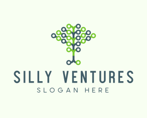 Tech Agricultural Tree Venture logo design