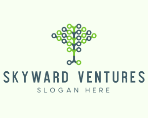 Tech Agricultural Tree Venture logo design