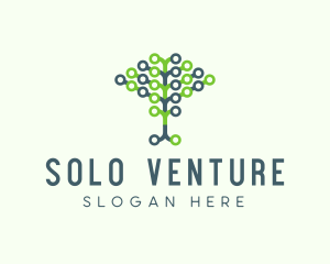 Tech Agricultural Tree Venture logo design