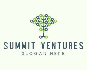 Tech Agricultural Tree Venture logo design