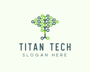 Tech Agricultural Tree Venture logo design