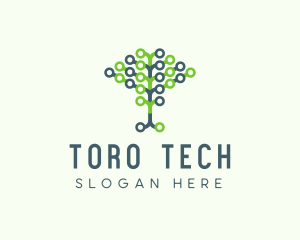 Tech Agricultural Tree Venture logo design