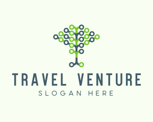 Tech Agricultural Tree Venture logo design