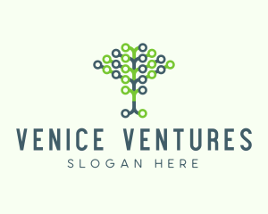 Tech Agricultural Tree Venture logo design