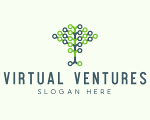 Tech Agricultural Tree Venture logo design