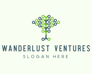 Tech Agricultural Tree Venture logo design