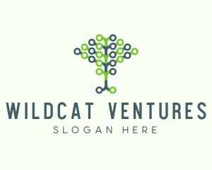 Tech Agricultural Tree Venture logo design