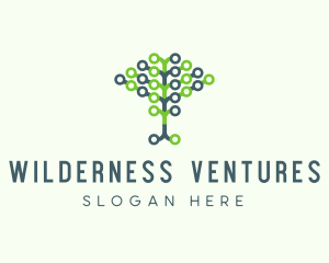 Tech Agricultural Tree Venture logo design