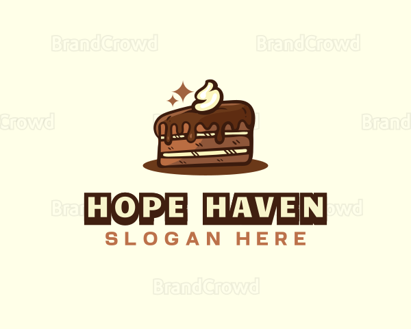 Chocolate Cake Dessert Logo