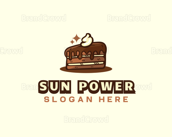 Chocolate Cake Dessert Logo