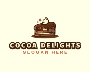 Chocolate Cake Dessert logo design