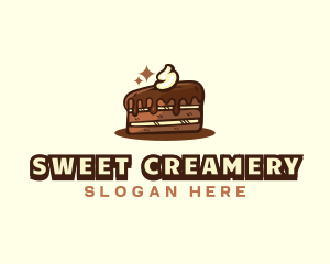 Chocolate Cake Dessert logo design