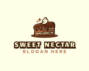 Chocolate Cake Dessert logo design