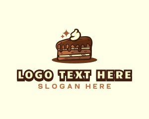 Chocolate Cake Dessert Logo