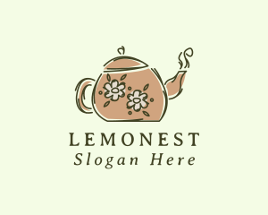 Homemade - Floral Teapot Tea logo design