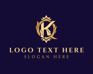 Queen - Luxury Ornament Letter KQ logo design
