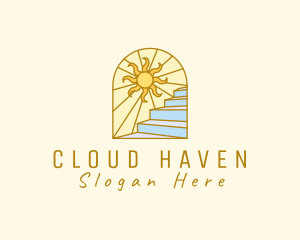 Heaven - Sunrise Scenic Staircase logo design