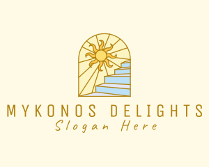 Mykonos - Sunrise Scenic Staircase logo design