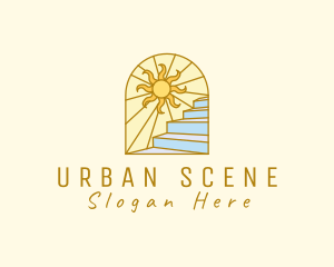 Scene - Sunrise Scenic Staircase logo design