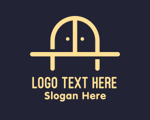 Brown Square - Golden Bridge Furniture logo design