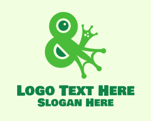 Number 8 - Green Ampersand Frog logo design