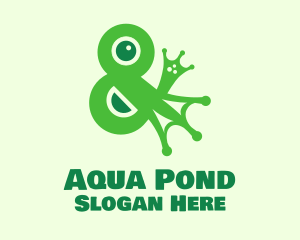 Pond - Green Ampersand Frog logo design