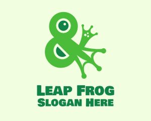 Frog - Green Ampersand Frog logo design