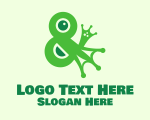 Toad - Green Ampersand Frog logo design