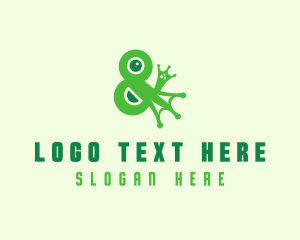 Frog - Green Ampersand Frog logo design