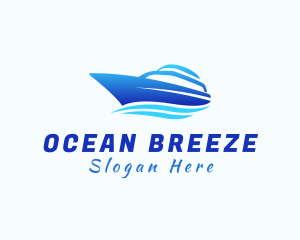 Cruising - Blue Yacht Sailing logo design