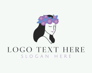 Beauty Vlogger - Beautiful Flower Girl logo design