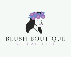 Blush - Beautiful Flower Girl logo design