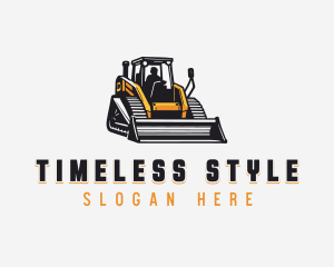 Bulldozer Construction Machinery Logo