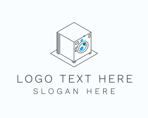 Dry Cleaning - Laundromat Washing Machine logo design