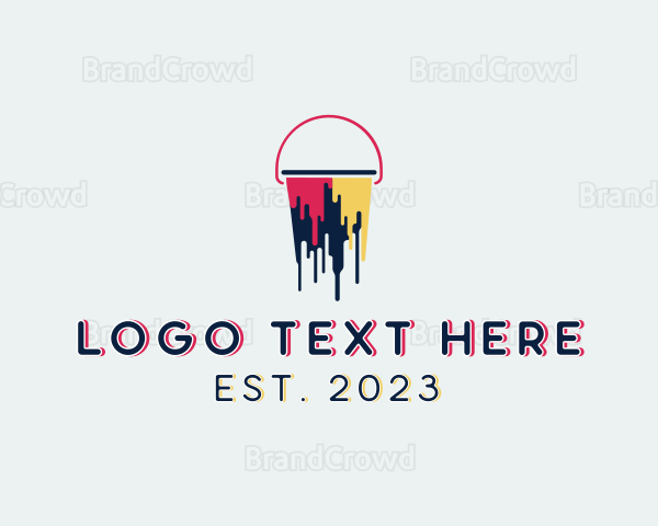 Paint Bucket Home Remodeling Logo