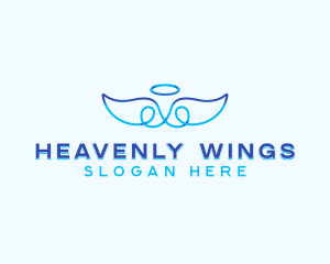 Halo Memorial Wings logo design