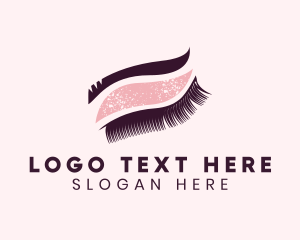 Lashes - Glam Eyeshadow Makeup logo design
