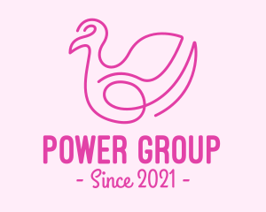 Pet Store - Pink Minimalist Bird Loop logo design