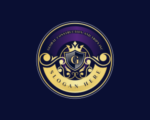 Elegant Shield Crown Logo