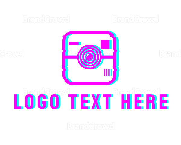 Glitch Photography Camera Logo