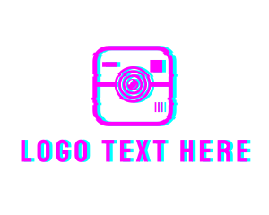 Social Media - Glitch Photography Camera logo design