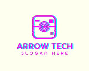 Glitch Photography Camera logo design