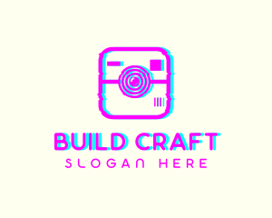 Glitch Photography Camera logo design