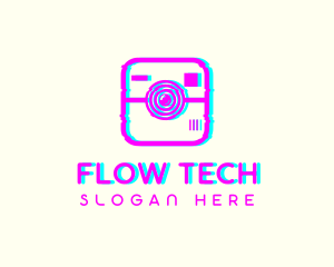 Glitch Photography Camera logo design