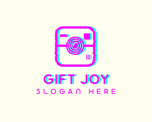 Glitch Photography Camera logo design